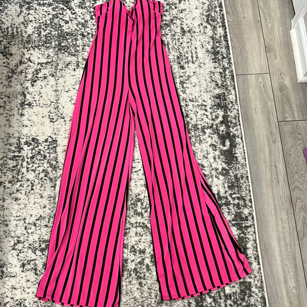 Brand New Never Worn - Striped Wide Leg Jumpsuit.